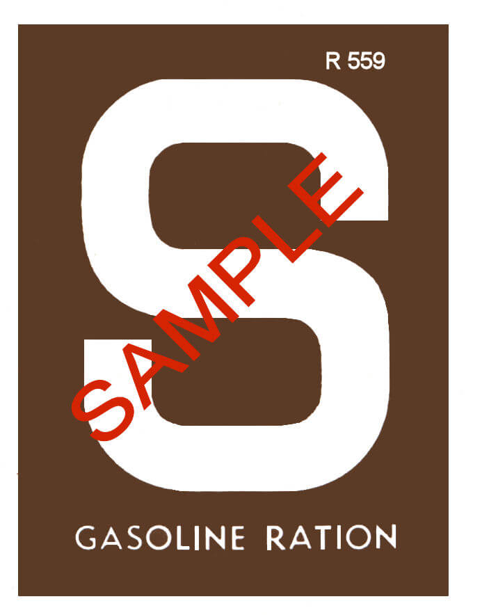 (image for) 1942 Gas Ration Sticker S